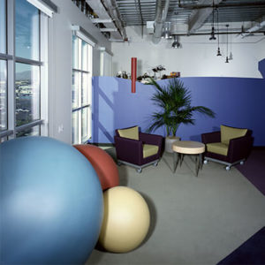 Insomniac Games Waiting Area with Color Balls Cropped